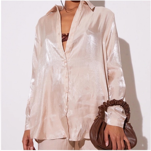 PrettyLittleThing Champagne Co-ord Set - Picture 1 of 6